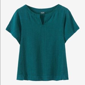 Toast garment dyed linen kaftan top